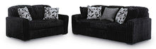 Load image into Gallery viewer, Midnight Madness Black Sofa and Loveseat