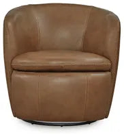 Load image into Gallery viewer, Caramel Swivel Accent Chair