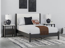 Load image into Gallery viewer, Cadmori Black Bed with 2 Nightstands