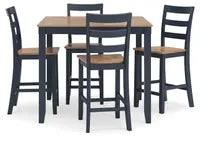 Gesthaven Counter Height Table with 4 Chairs