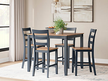 Gesthaven Counter Height Table with 4 Chairs