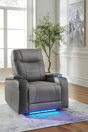 Power Slate Recliner with Power Head Rest
