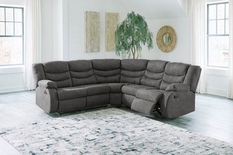 Slate 2-Piece Reclining Sectional