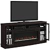 Classic Flame Hutchinson 70" Infrared Electric Fireplace Entertainment Center & 42" Linear Firebox - Oak Espresso