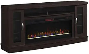 Classic Flame Hutchinson 70" Infrared Electric Fireplace Entertainment Center & 42" Linear Firebox - Oak Espresso