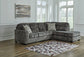 Lonoke Gunmetal Sectional