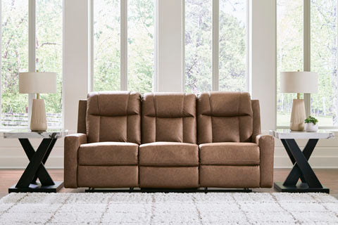 Caramel Reclining Sofa and Recliner