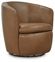 Load image into Gallery viewer, Caramel Swivel Accent Chair
