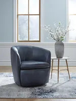 Load image into Gallery viewer, Ocean Blue Swivel Accent Chair
