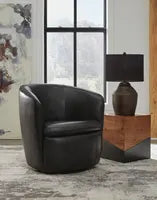 Load image into Gallery viewer, Black Swivel Accent Chair
