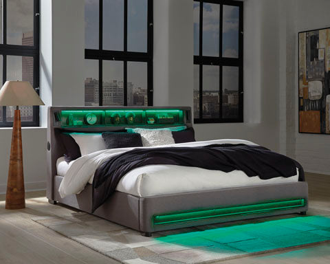 Cayberry Bluetooth Upholstered Bed