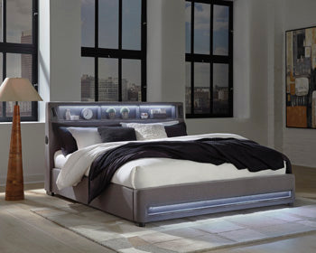 Cayberry Bluetooth Upholstered Bed