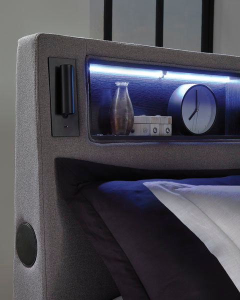 Cayberry Bluetooth Upholstered Bed