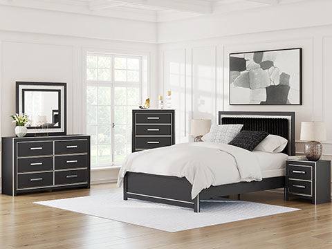 Zuraleus Black 6 Piece Bedroom