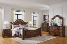 Load image into Gallery viewer, Lavinton Brown Bed with 2 Nightstands
