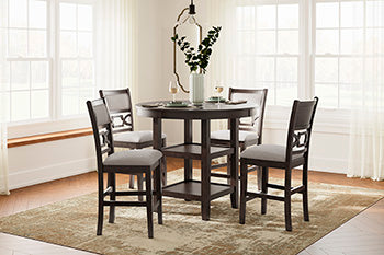 Langwest Counter Height Table with 4 Chairs