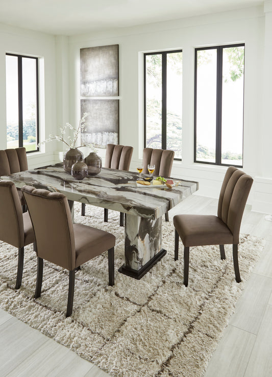 Jeshina Table with 6 Chairs