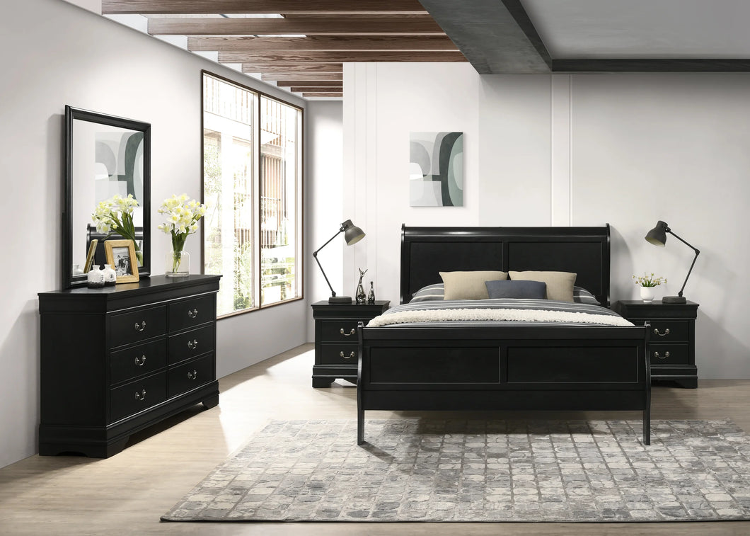 Black Sheldon 6 Piece Bedroom