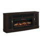 Hutchinson TV Stand for TVs up to 80″, Oak Espresso with Electric Fireplace