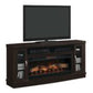Hutchinson TV Stand for TVs up to 80″, Oak Espresso with Electric Fireplace