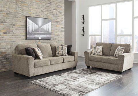Mocha Sofa and Loveseat